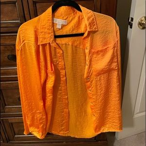 Michael Kors Orange silk/satin blouse